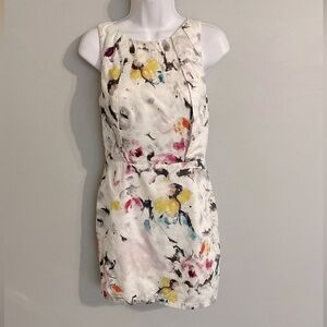 Aryn K Watercolor Floral sleeveless dress. Size small